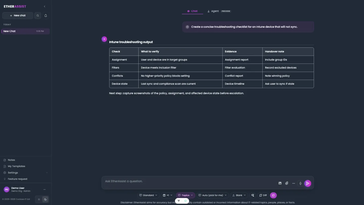EtherAssist SMB AI assistant video preview.