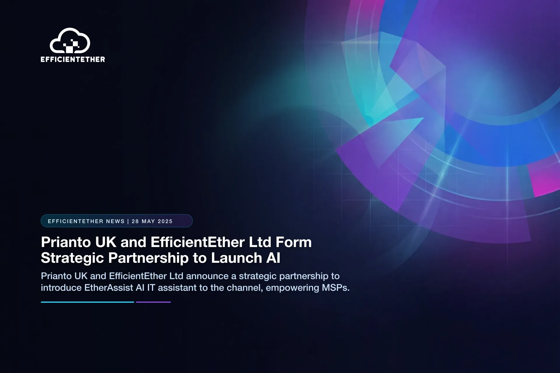 Prianto UK och EfficientEther bildar strategiskt partnerskap