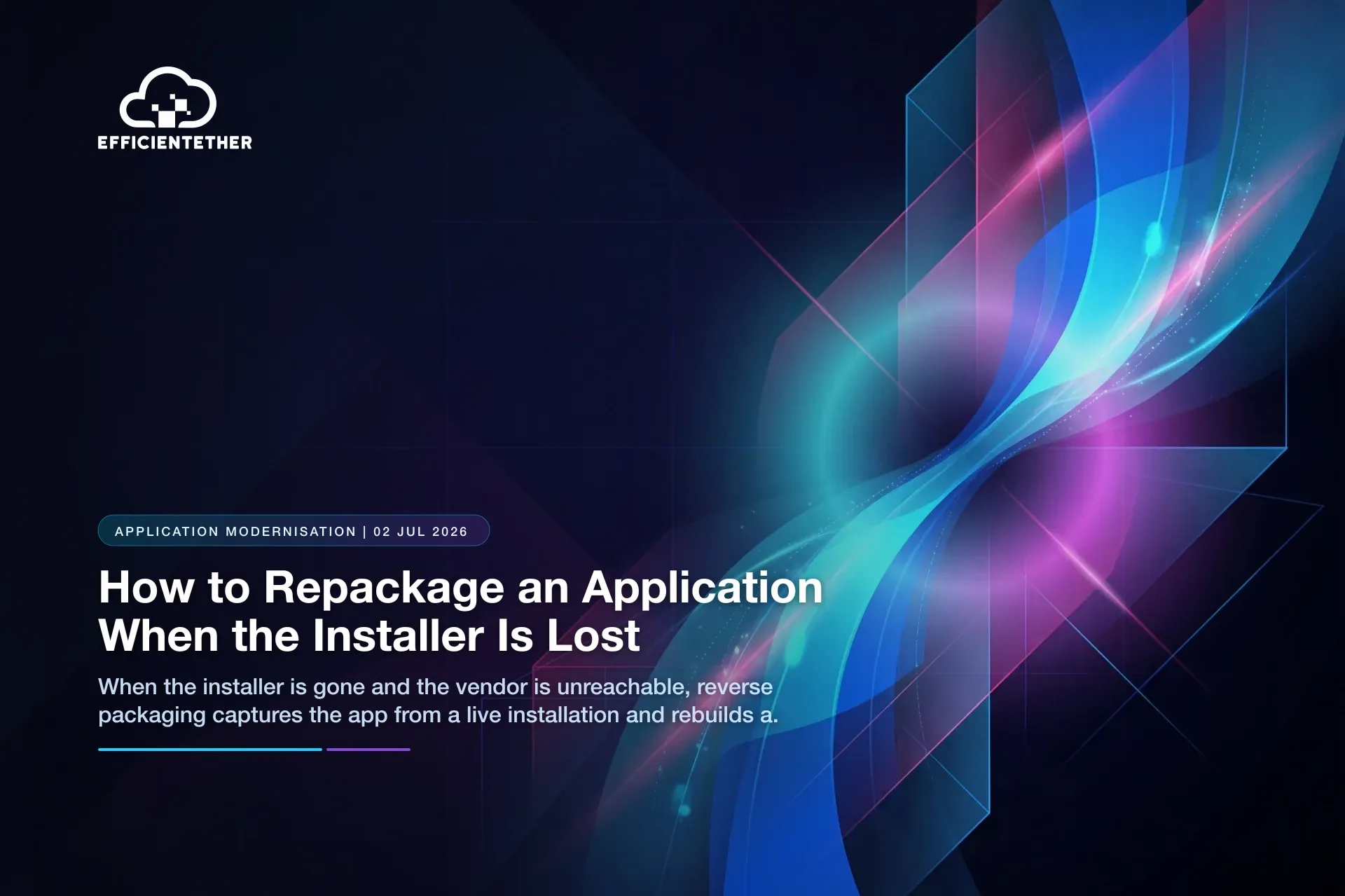 How to Repackage an Application When the Installer Is Lost