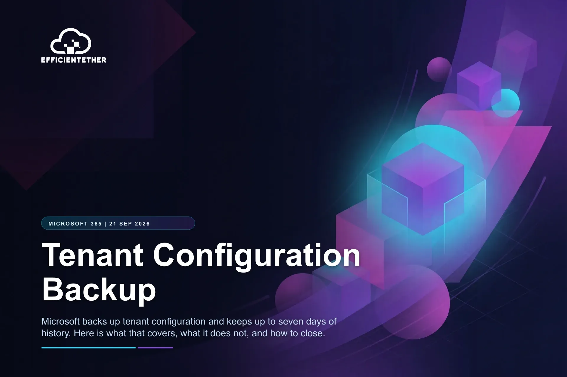 Backup della configurazione del tenant: cosa copre Microsoft, e per quanto tempo