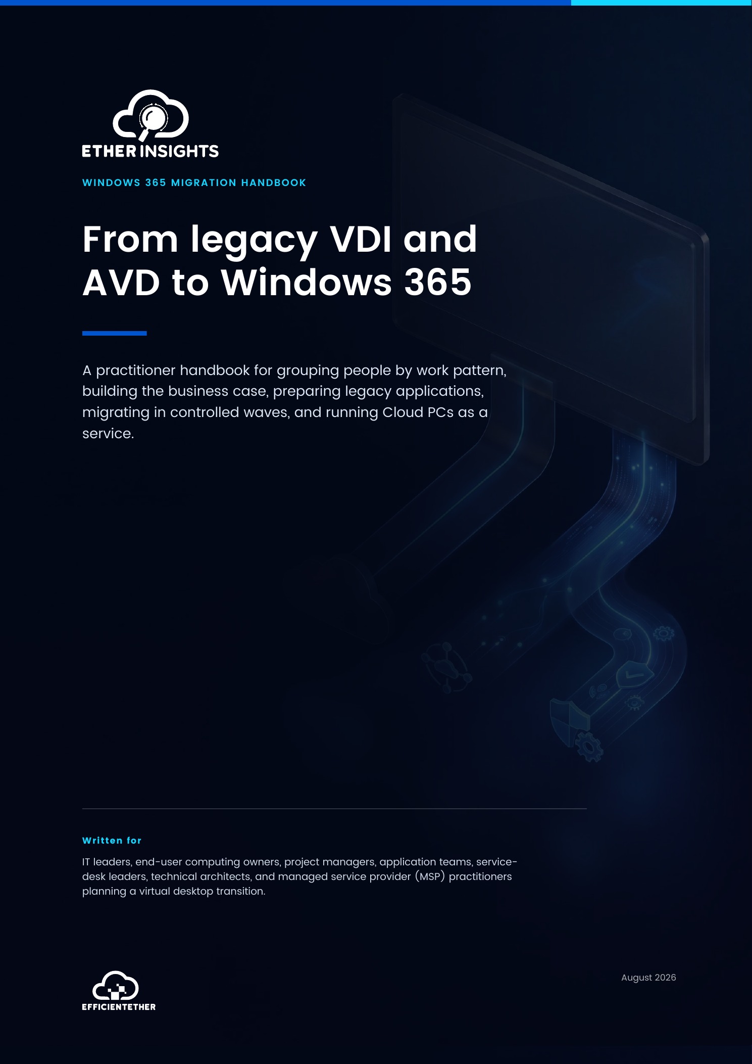 Cover of From Legacy VDI and AVD to Windows 365 from EtherInsights